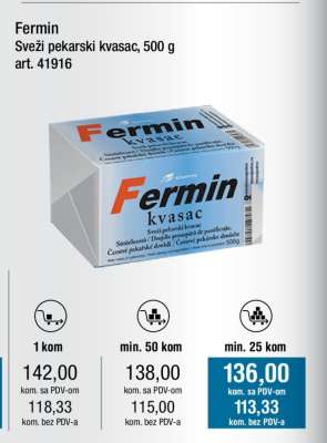 Fermin Sveži pekarski kvasac, 500 g