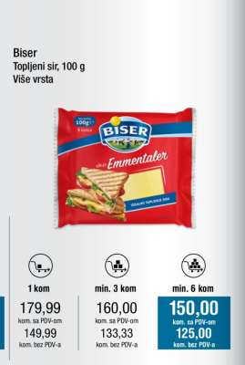 Biser Topljeni sir, 100 g