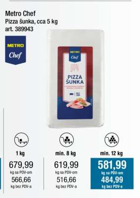 Metro Chef Pizza šunka