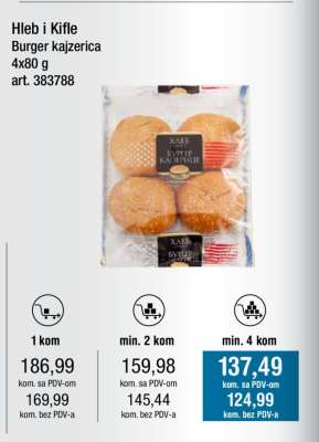 Hleb i Kifle Burger kajzerica