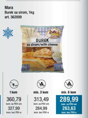 Mara Burek sa sirom, 1kg