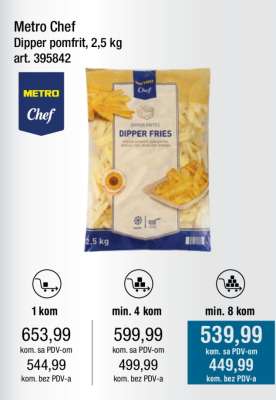Metro Chef Dipper pomfrit, 2,5 kg