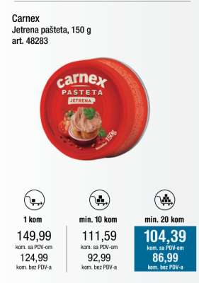 Carnex Jetrena pašteta, 150 g