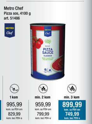 Metro Chef Pizza sos