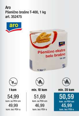 Aro Pšenično brašno T-400, 1 kg