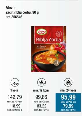 Aleva Začin riblju čorbu, 90 g