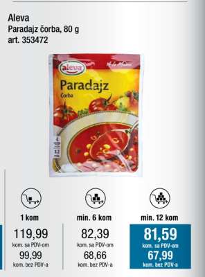 Aleva Paradajz čorba, 80 g