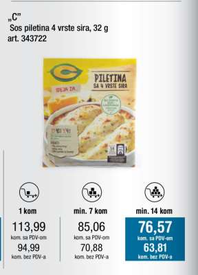 Sos piletina 4 vrste sira, 32 g