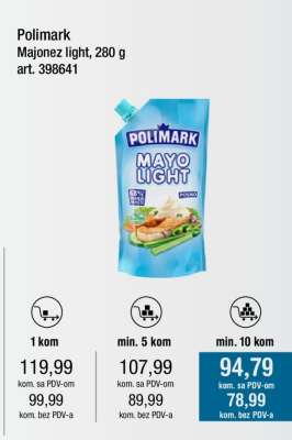 Polimark Majonez light, 280 g