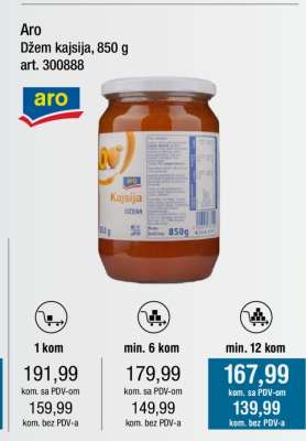 Aro Džem kajsija, 850 g