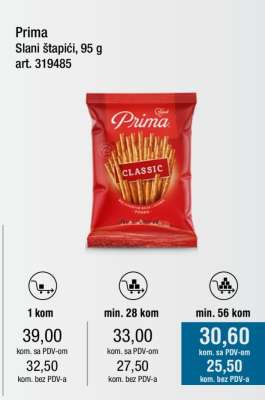 Prima Slani štapići, 95 g