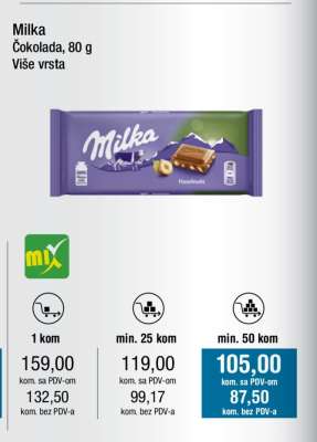 Milka Čokolada, 80 g