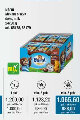 Barni Mekani biskvit čoko, milk