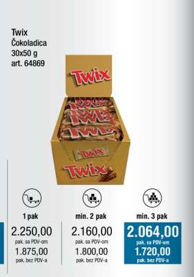 Twix Čokoladica 30x50 g