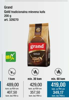 Grand Gold Tradicionalna mlevena kafa