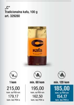 "C" Tradicionalna kafa, 100 g