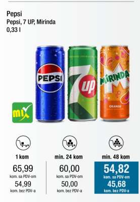 Pepsi, 7 Up, Mirinda