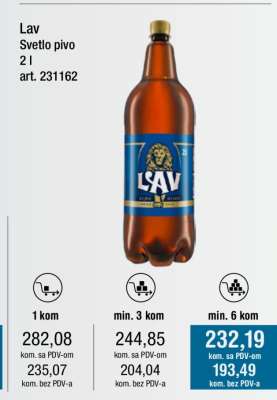 Lav Svetlo pivo 2 l
