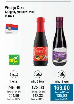 Vinarija Čoka Sangria, Kupinovo vino