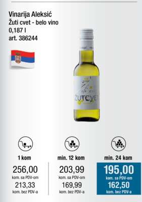 Vinarija Aleksić Žuti cvet - belo vino