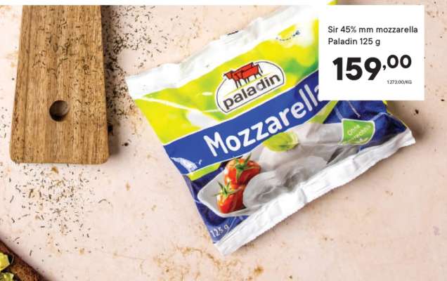 Sir 45% mm mozzarella Paladin 125 g