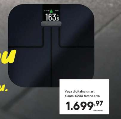 Vaga digitalna smart Xiaomi S200 tamno siva