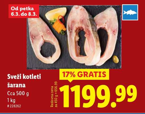 Sveži kotleti šarana