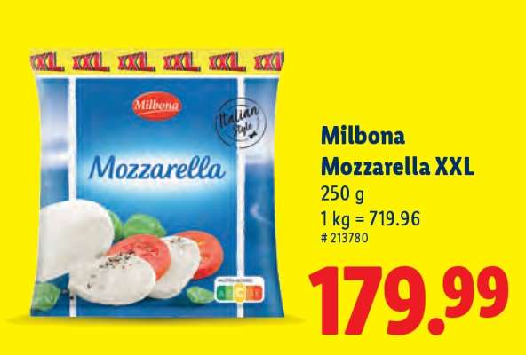 Milbona Mozzarella XXL