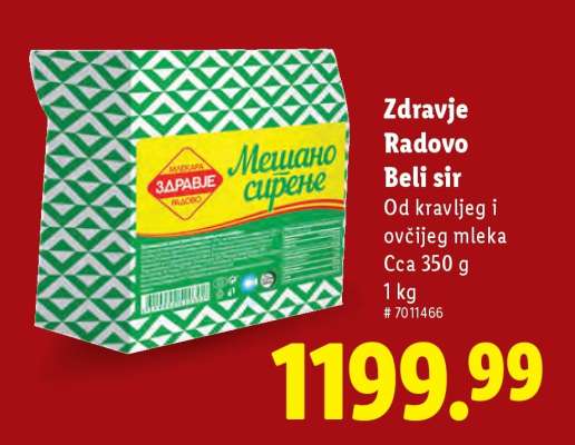 Zdravje Radovo Beli sir