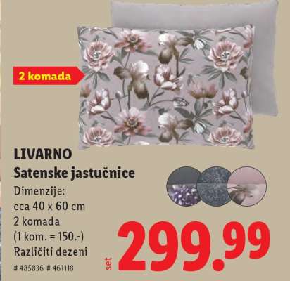 Livarno Satenske jastučnice