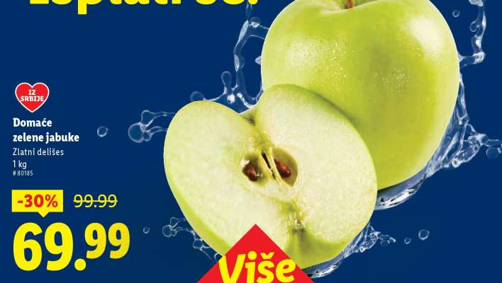 Domaće zelene jabuke