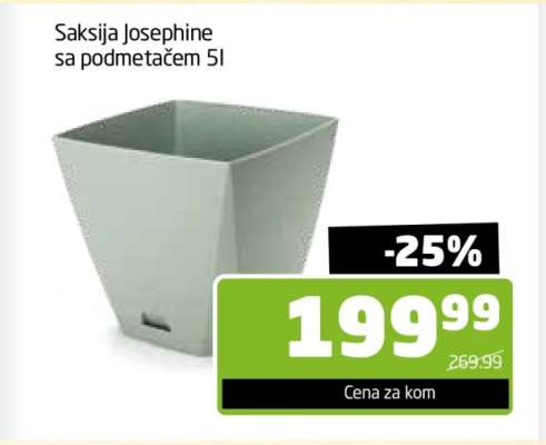 Saksija Josephine sa podmetačem 5l