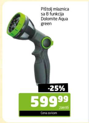 Pištolj mlaznica sa 8 funkcija Dolomite Aqua green