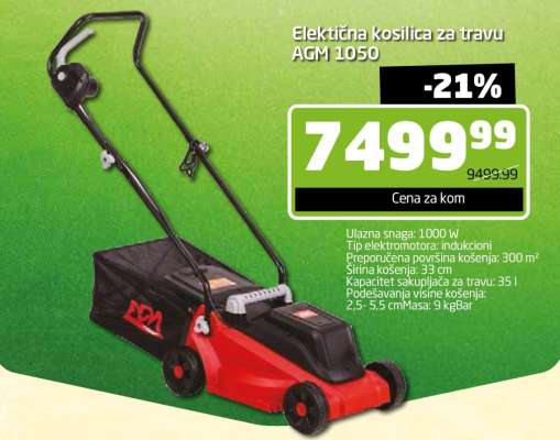 Električna kosilica za travu AGM 1050
