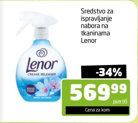 Sredstvo za ispravljanje nabora na tkaninama Lenor