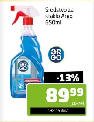 Sredstvo za staklo Argo 650ml