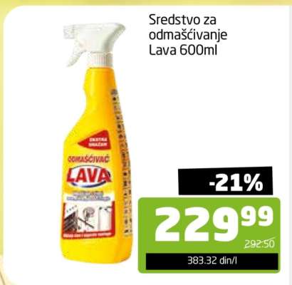 Sredstvo za odmašćivanje Lava 600ml