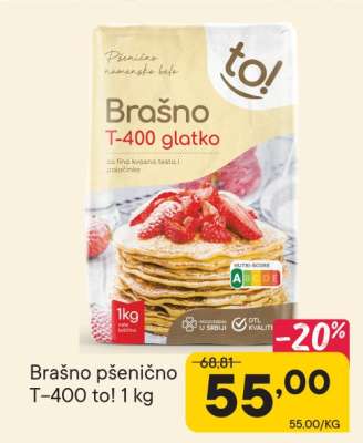 Brašno pšenično T-400 to! 1 kg