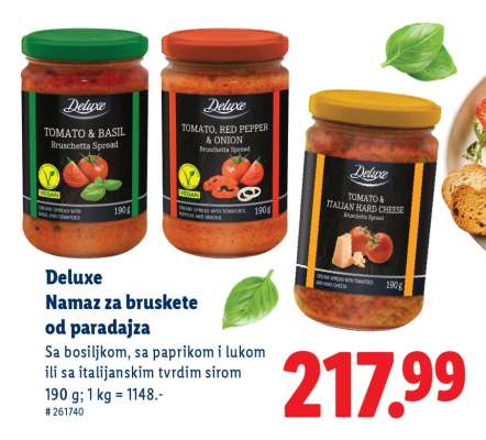 Deluxe Namaz za bruskete od paradajza