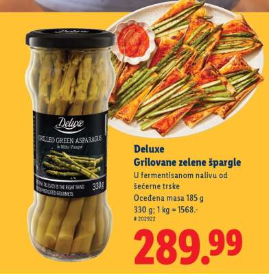 Deluxe Grilovane zelene špargle