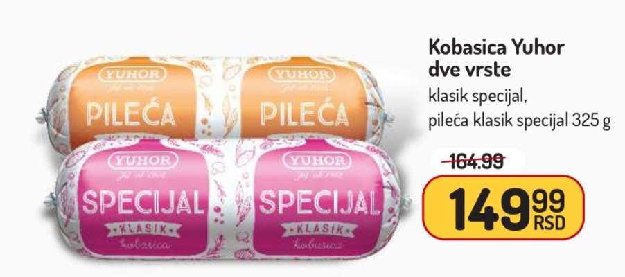 Kobasica Yuhor dve vrste