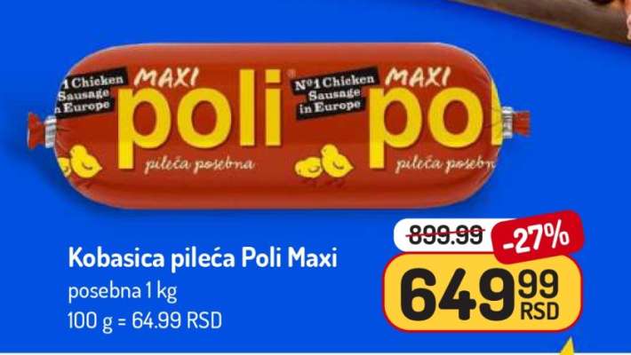 Kobasica pileća Poli Maxi