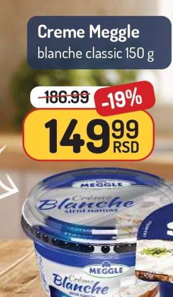 Creme Meggle blanche classic 150 g