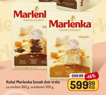 Kolač Marlenka lisnati dve vrste