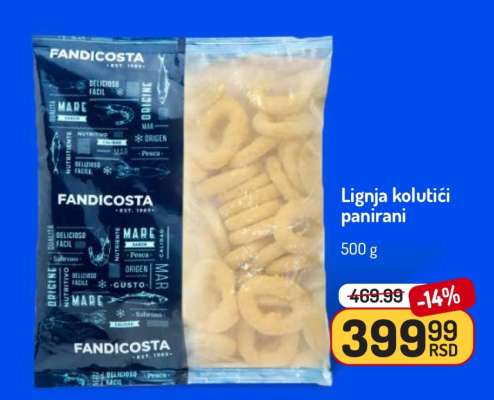 Lignja kolutići panirani