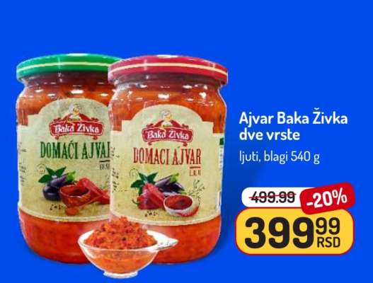 Ajvar Baka Živka dve vrste
