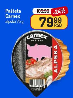 Pašteta Carnex Alpska 75 g