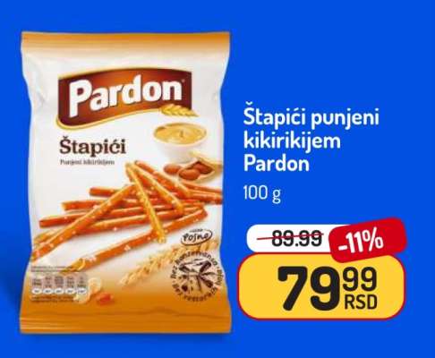 Štapići punjeni kikirikijem Pardon