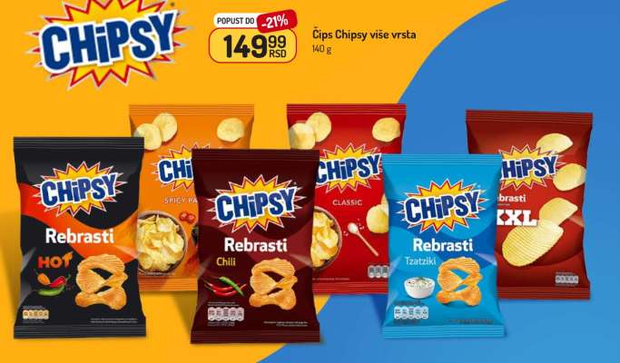 Čips Chipsy više vrsta