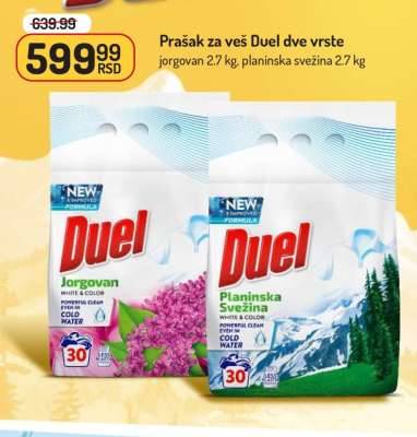 Prašak za veš Duel dve vrste